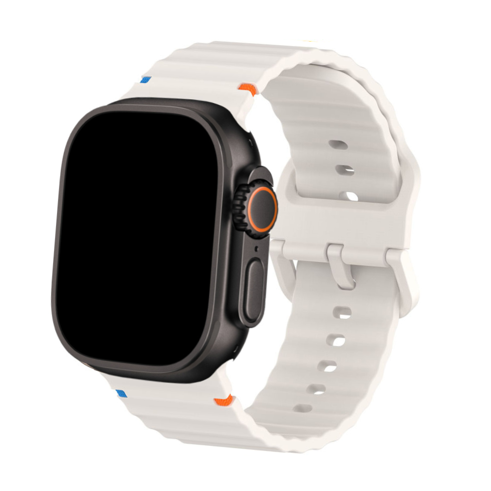 Bracelet Silicone pour Apple Watch - Design Bicolore Compatible Ultra & Series