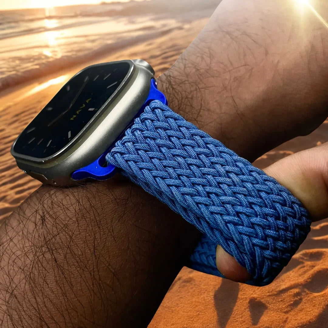 Bracelet Tissé Extensible pour Apple Watch - Boucle Ajustable