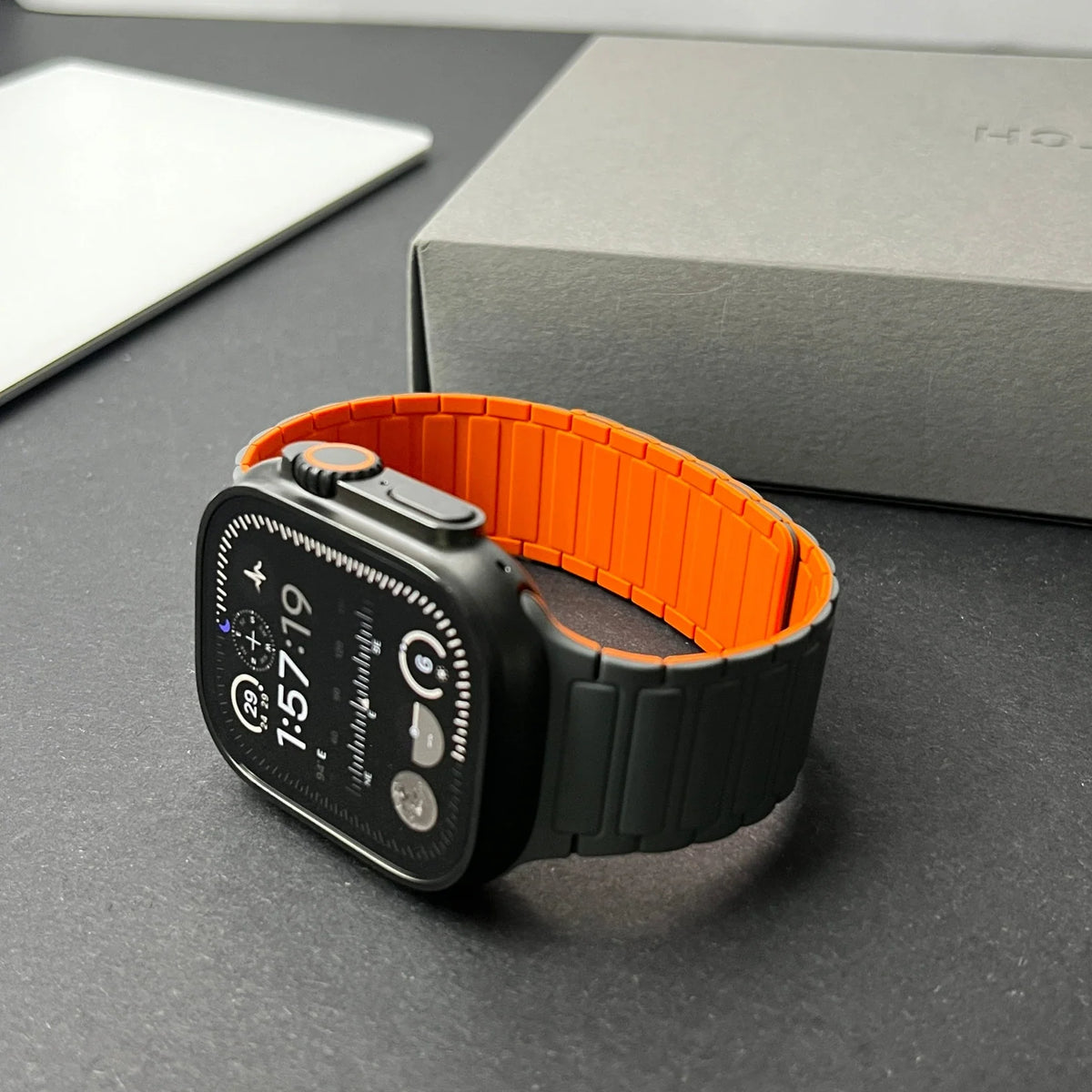 Bracelet Boucle Magnétique en Silicone pour Apple Watch