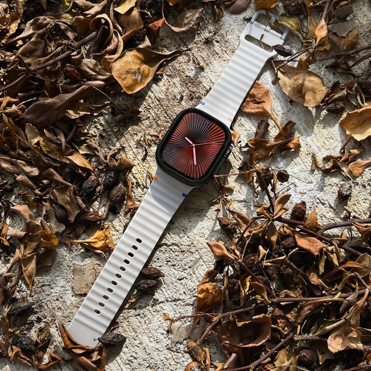 Bracelet Silicone pour Apple Watch - Design Bicolore Compatible Ultra & Series