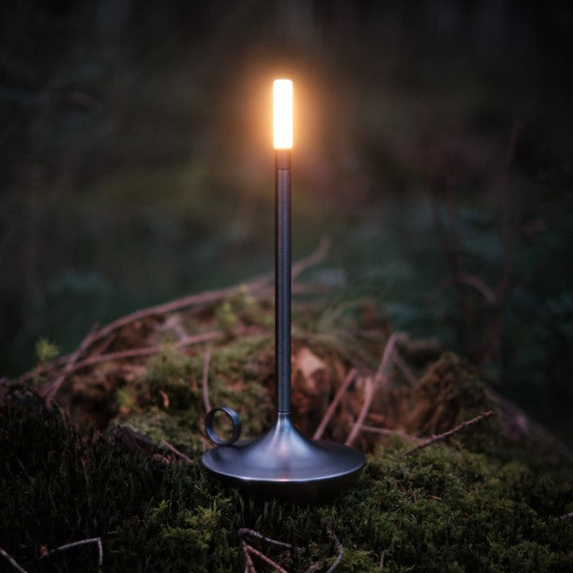 Dimmer Candle Holder – Brushed Aluminum, Scandinavian Design for Living Room or Dining Table Decor