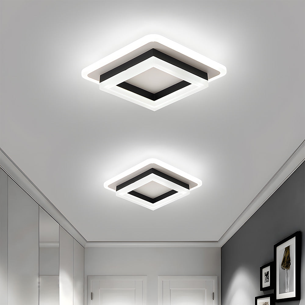 Plafonnier LED Carré Design Moderne 24W