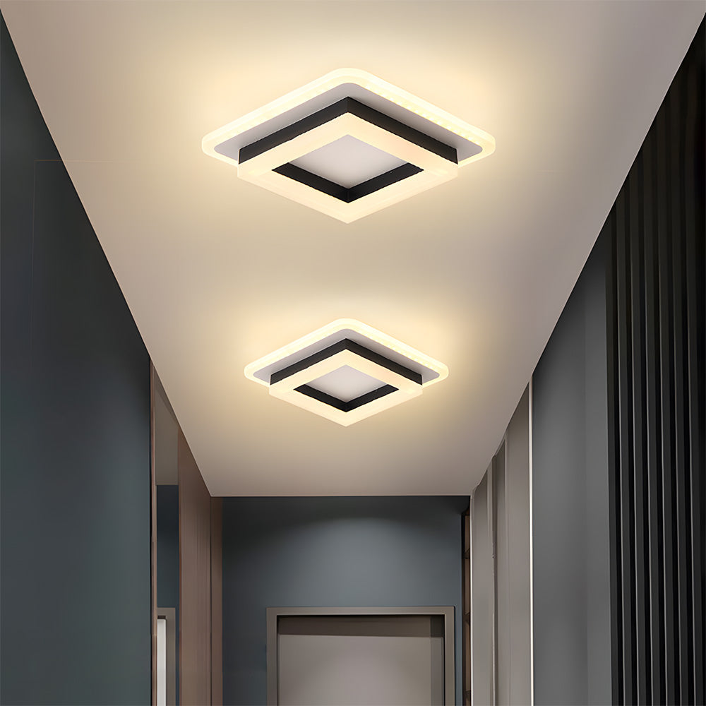 Plafonnier LED Carré Design Moderne 24W