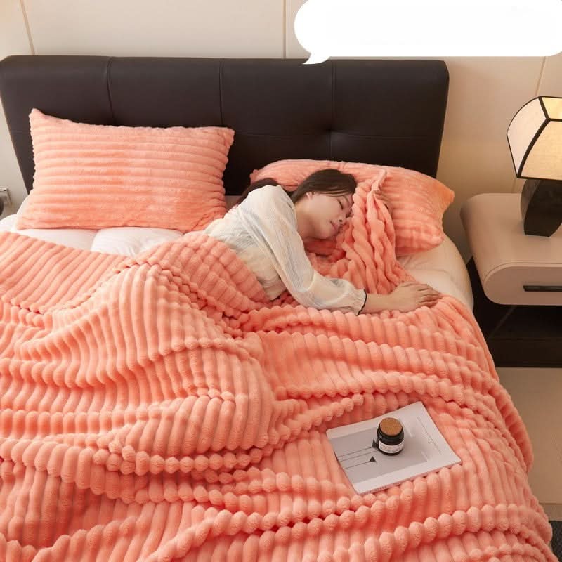 Plaid Peluche Moelleux Uni pour Canapé et Lit