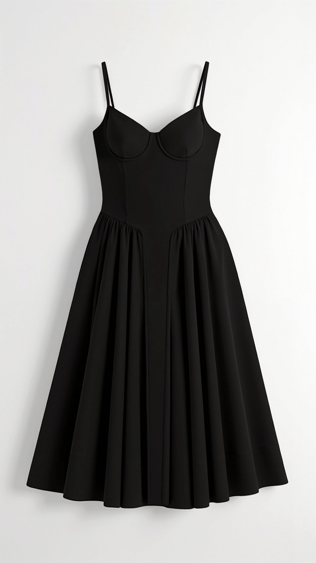 Robe Midi Femme Fleurie Col Cœur à Bretelles Fines