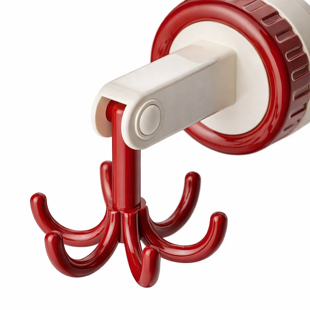 Wall Hook with Rotating Suction Cup – Durable Plastic and Metal for the Kitchen, Bathroom, or Entryway