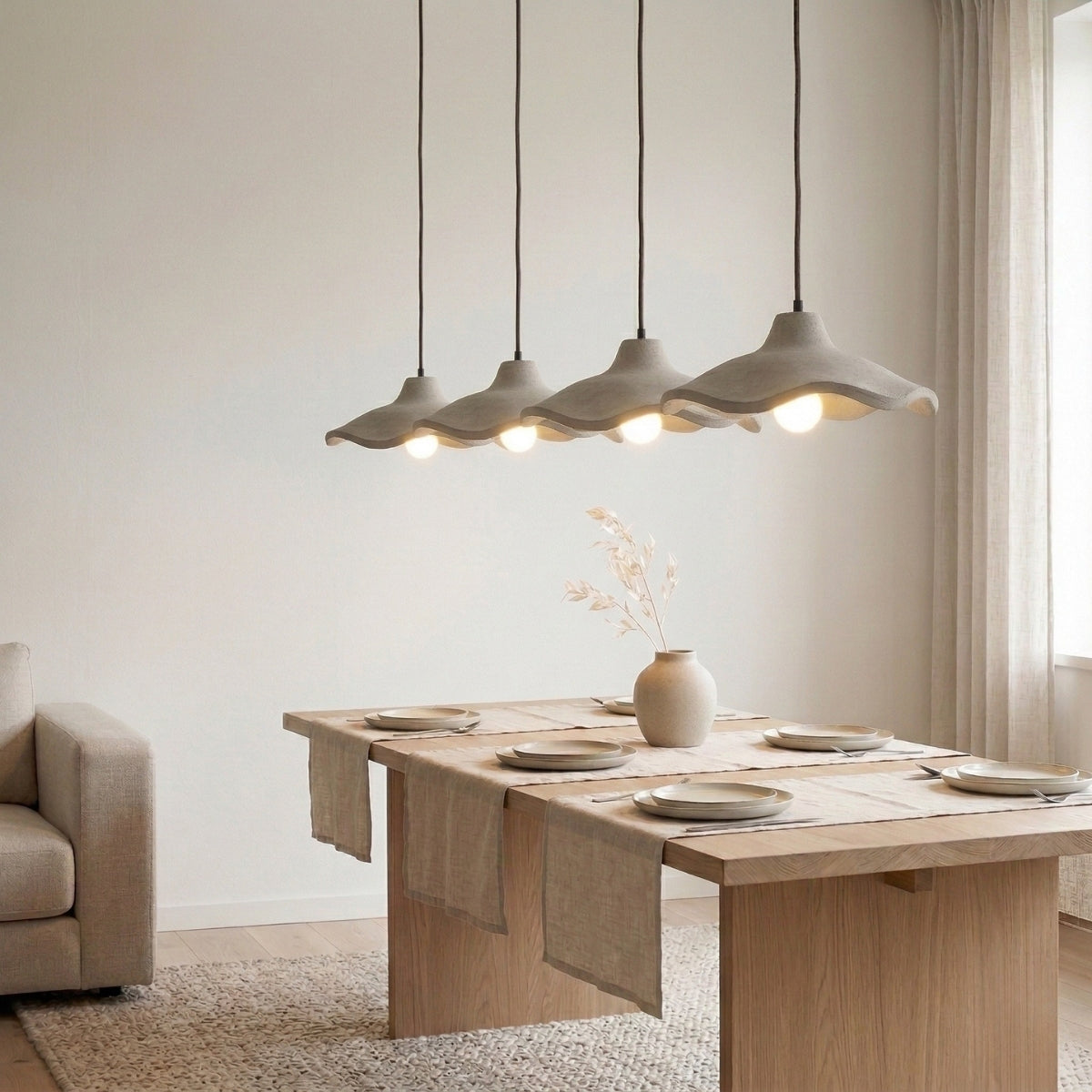 organic cement pendant lamp