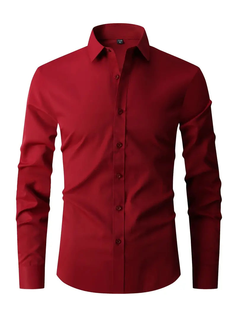 Chemise Homme Coupe Slim Manches Longues - Col Classique