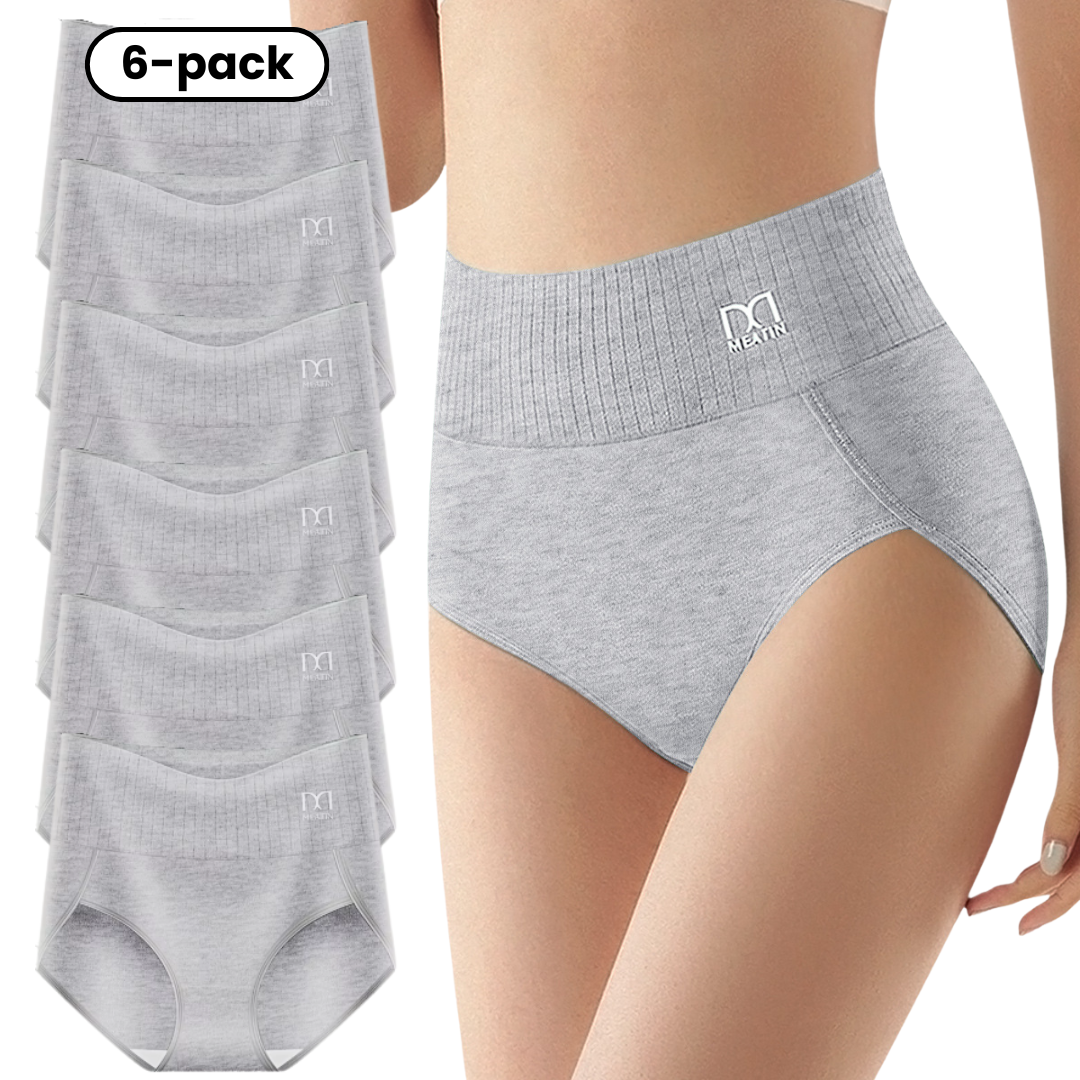 Corrigerend Zweet Afvoerend Dames Ondergoed Met Stretch - 6 PACK – Grijs