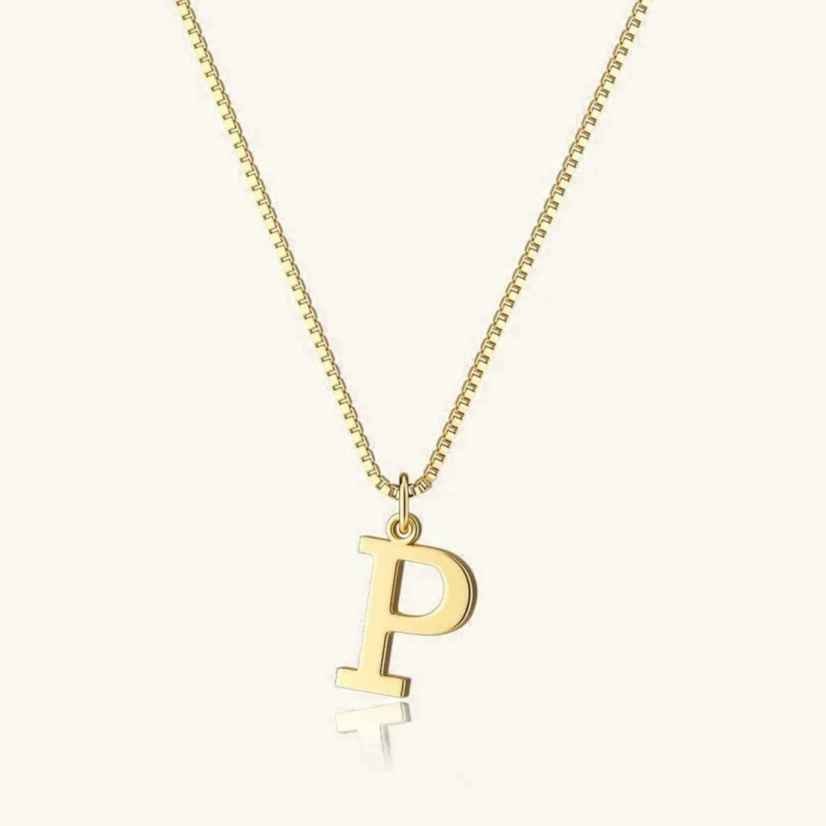 Collier Pendentif Lettre Initiale Plaqué Or