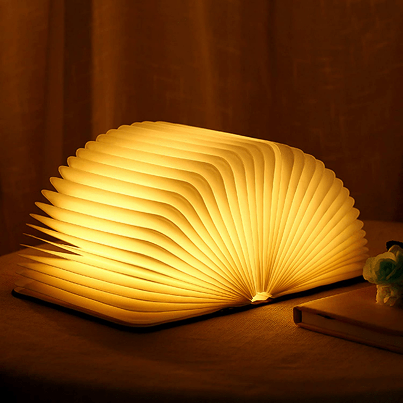 Lampe Livre LED Rechargeable en Forme de Livre Ouvert