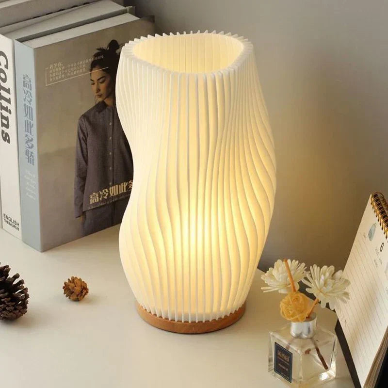 Lampe de Table LED Sculpturale Dimmable au Design Vague