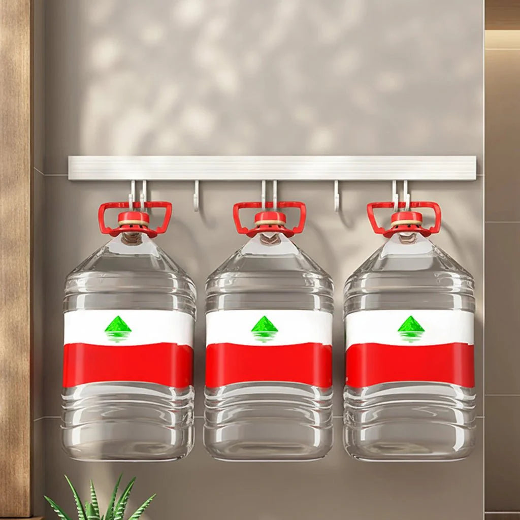 Wall-Mounted Hook Organizer – Stainless Steel, Space-Saving Design for Cutting Boards and Kitchen Utensils