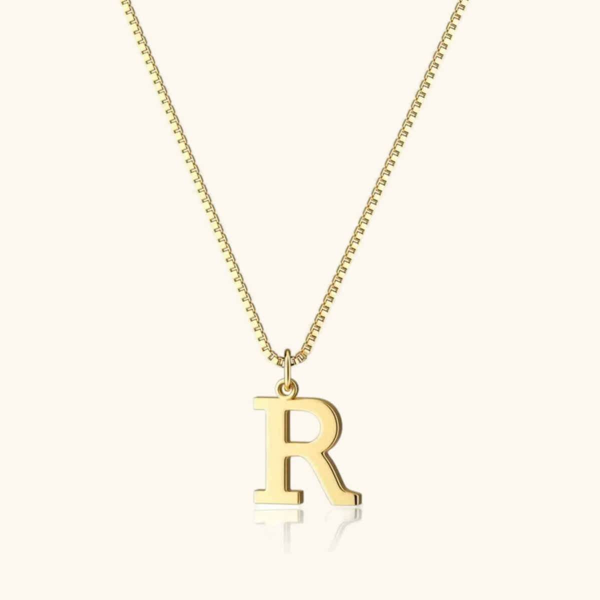 Collier Pendentif Lettre Initiale Plaqué Or