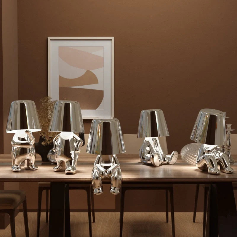 Dimmable Table Lamp – Resin, Creative Design for a Desk or Nightstand