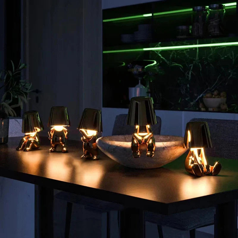 Dimmable Table Lamp – Resin, Creative Design for a Desk or Nightstand