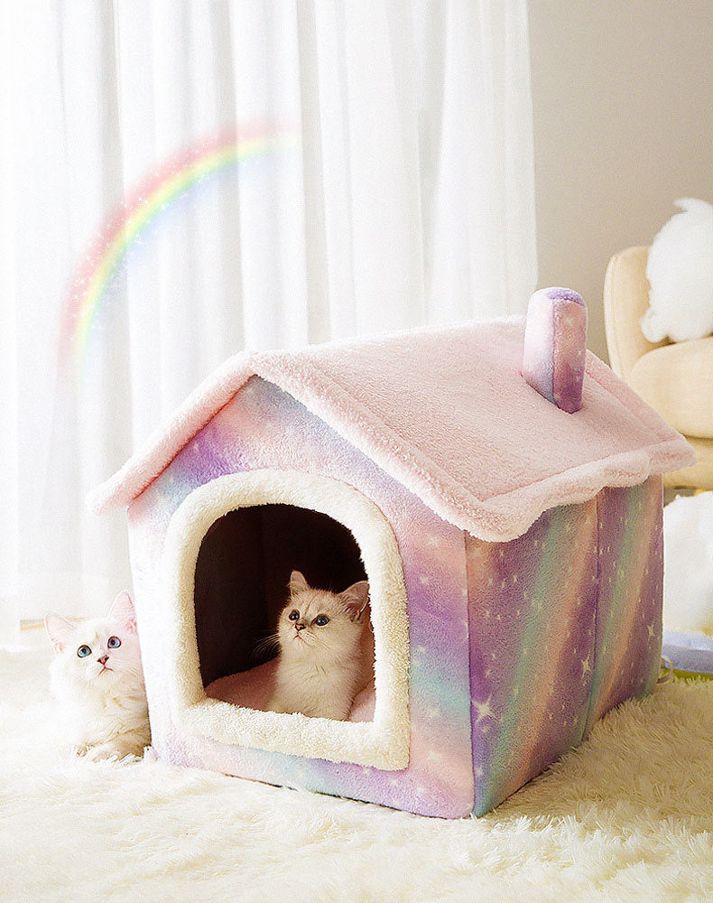 Pet House – Soft Fabric, Various Colors and Patterns for Small Pets Up to 4 kg