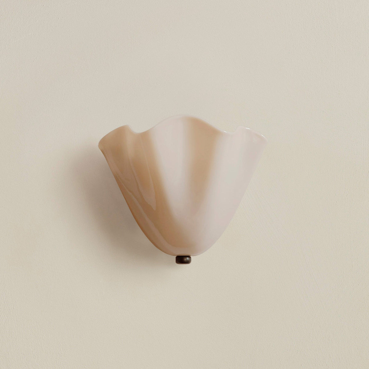 Retro Colored Glass Wall Light with Shell Design – 28cm 3