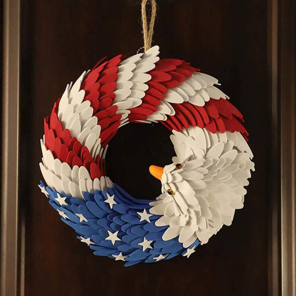 Houten krans – Patriottisch met koninklijke adelaar, weerbestendig decor voor binnen of buiten