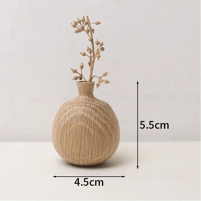 Rustikale Holzvase - Minimalistische Blumendekoration Aus Hochwertigem Naturholz 6