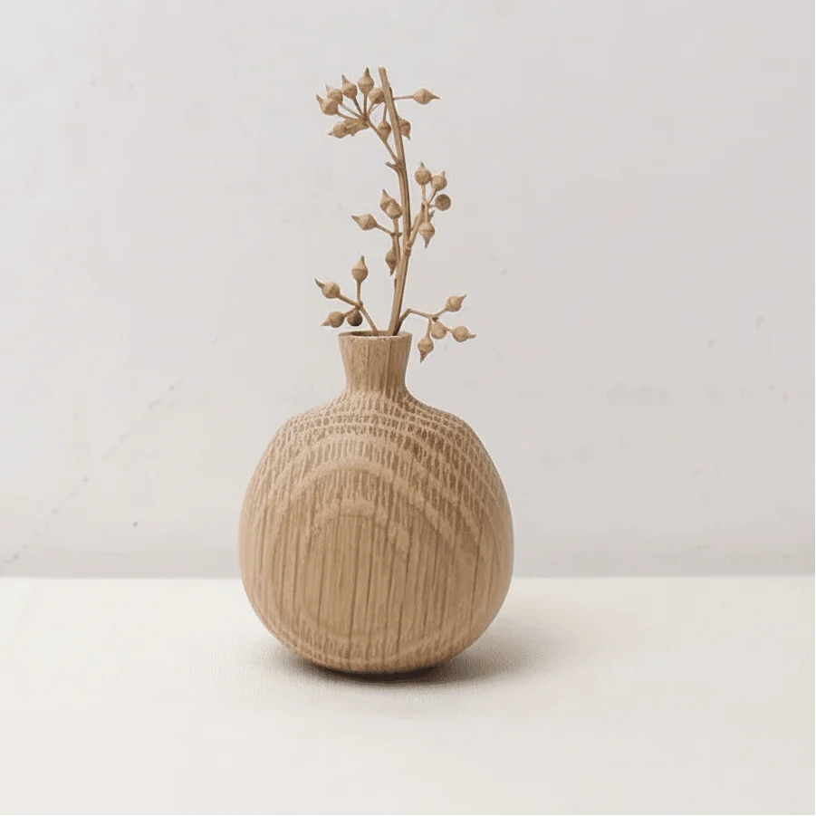 Décoration Fleur en Bois Naturel Minimaliste pour Intérieur