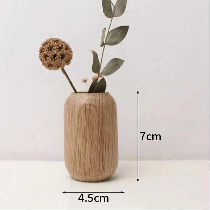Rustikale Holzvase - Minimalistische Blumendekoration Aus Hochwertigem Naturholz 8