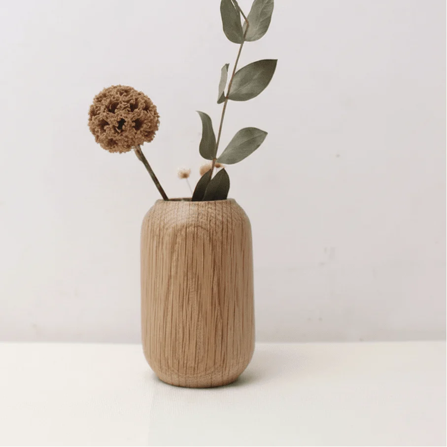 Décoration Fleur en Bois Naturel Minimaliste pour Intérieur