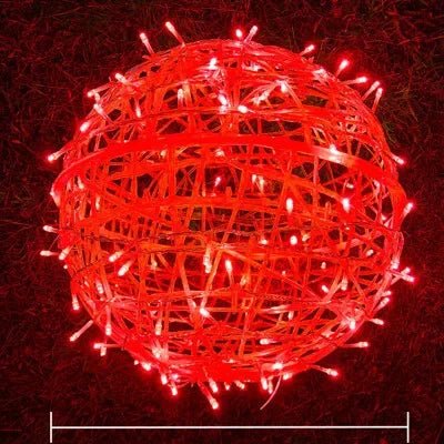 LED Light Balls – Rattan Design, Ambient Lighting for Indoor and Outdoor Use, 20 cm Diameter