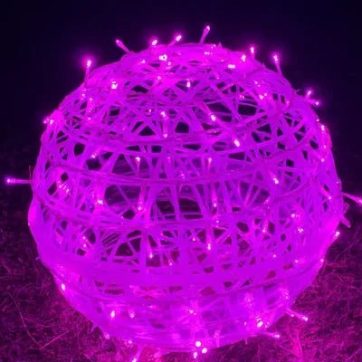 LED Light Balls – Rattan Design, Ambient Lighting for Indoor and Outdoor Use, 20 cm Diameter