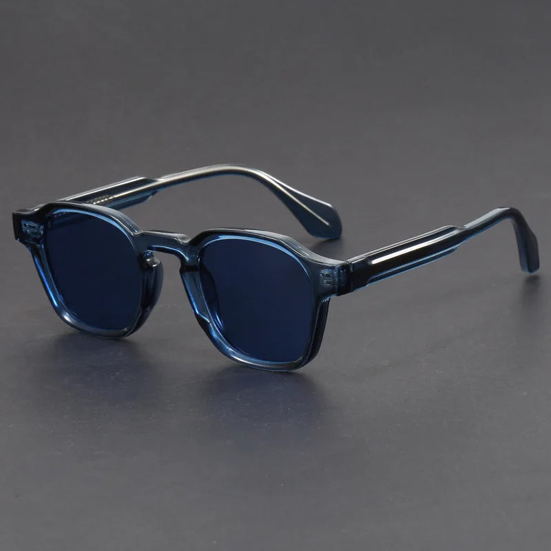 Lunettes de Soleil Rétro Monture Carrée en Polycarbonate