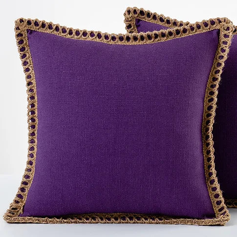 Cushion cover – Polyester, colorful, French style, for a sofa or bed