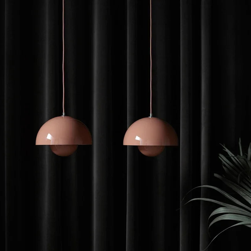 Suspension – Demi-sphère, finition mate au design scandinave pour salle à manger ou salon