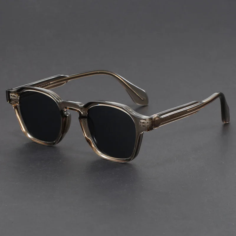 Lunettes de Soleil Rétro Monture Carrée en Polycarbonate