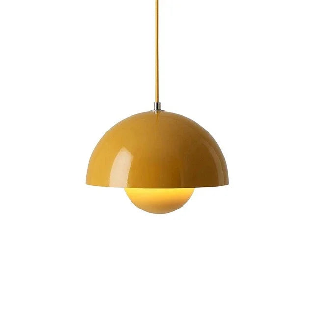 Suspension – Demi-sphère, finition mate au design scandinave pour salle à manger ou salon