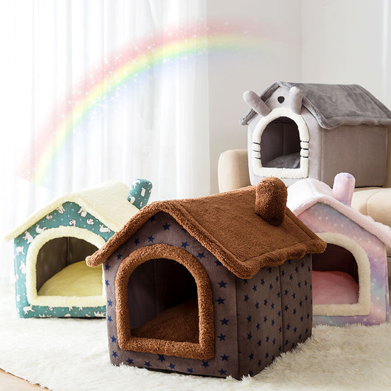 Pet House – Soft Fabric, Various Colors and Patterns for Small Pets Up to 4 kg