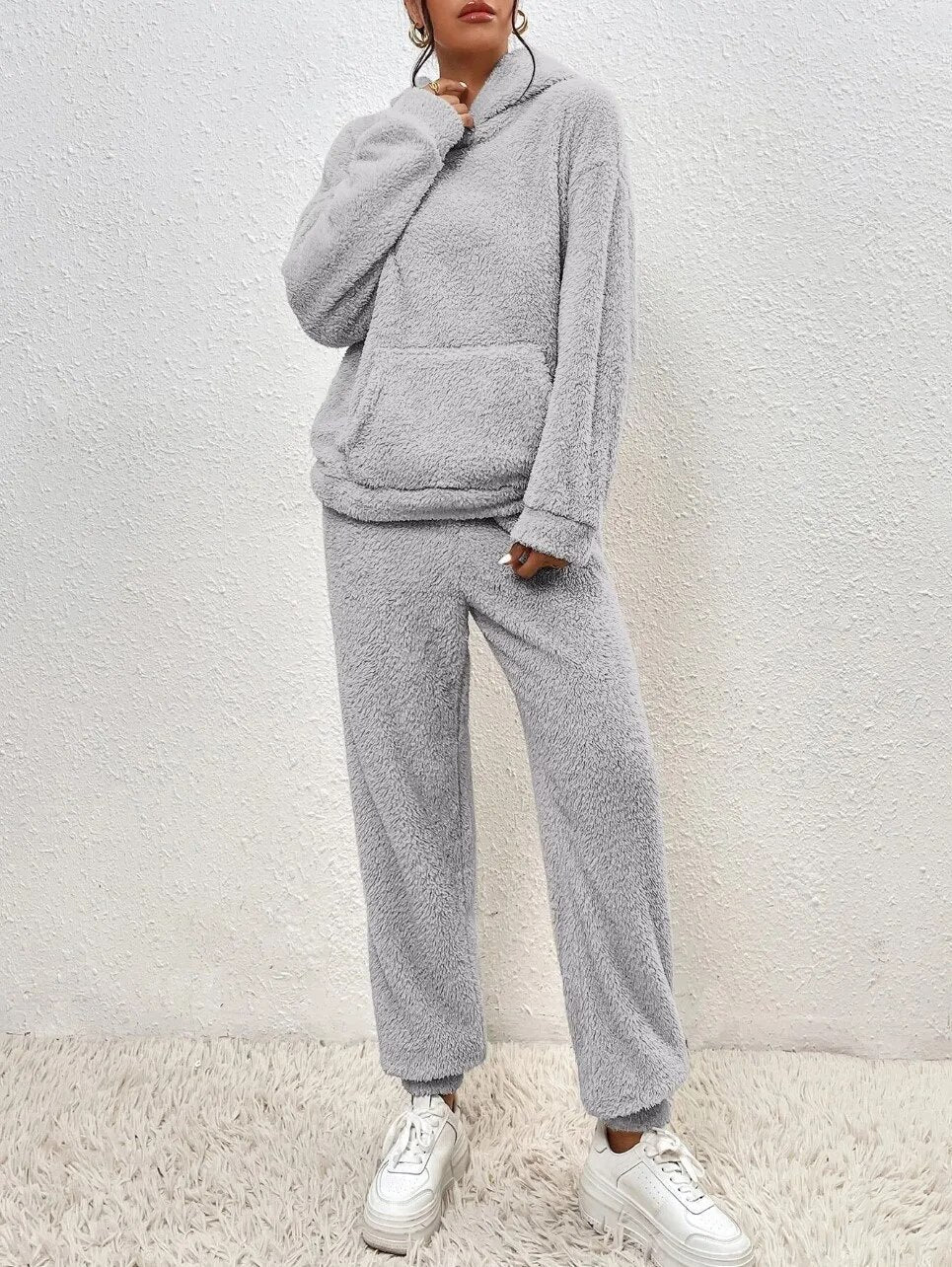 Combinaison Pyjama Peluche à Capuche Femme et Homme