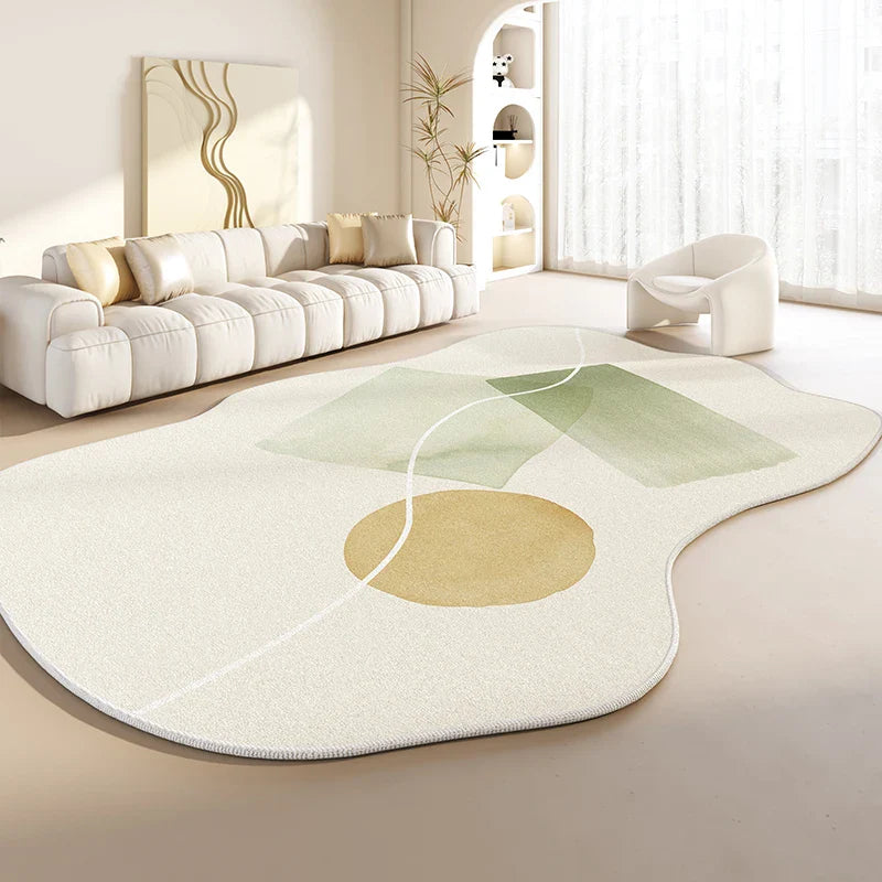 Tapis – Peluche Douce, Forme Irrégulière pour le Salon ou la Chambre