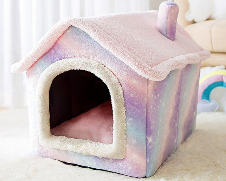 Pet House – Soft Fabric, Various Colors and Patterns for Small Pets Up to 4 kg