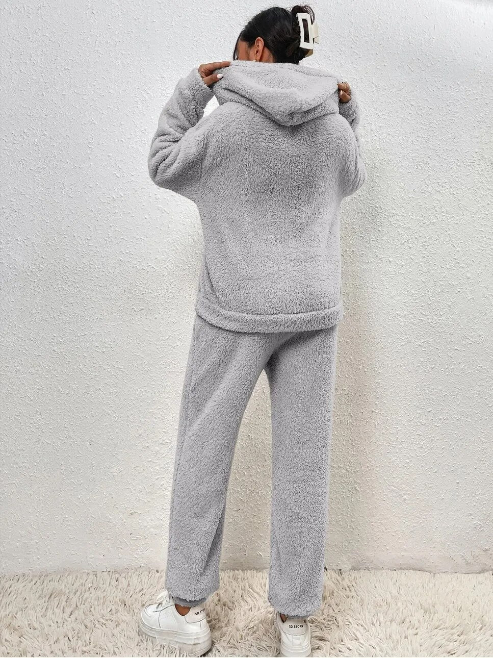 Combinaison Pyjama Peluche à Capuche Femme et Homme