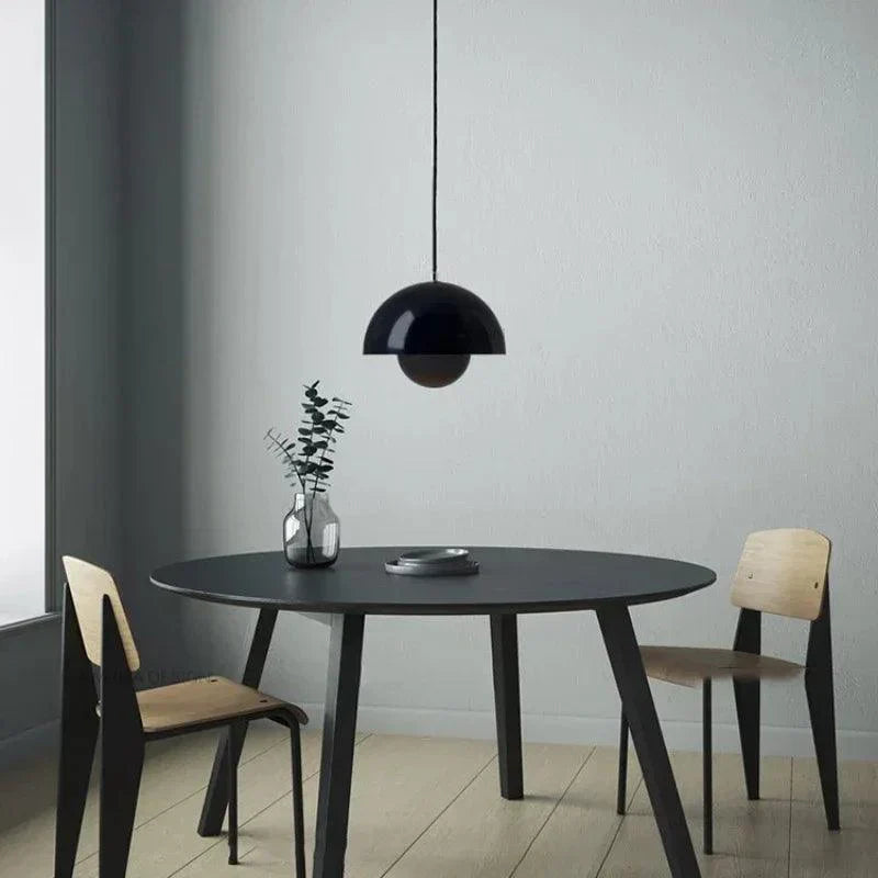 Suspension – Demi-sphère, finition mate au design scandinave pour salle à manger ou salon