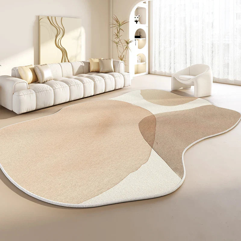 Tapis – Peluche Douce, Forme Irrégulière pour le Salon ou la Chambre