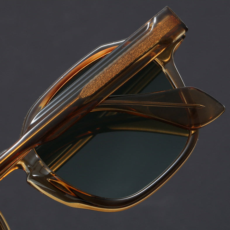 Lunettes de Soleil Rétro Monture Carrée en Polycarbonate