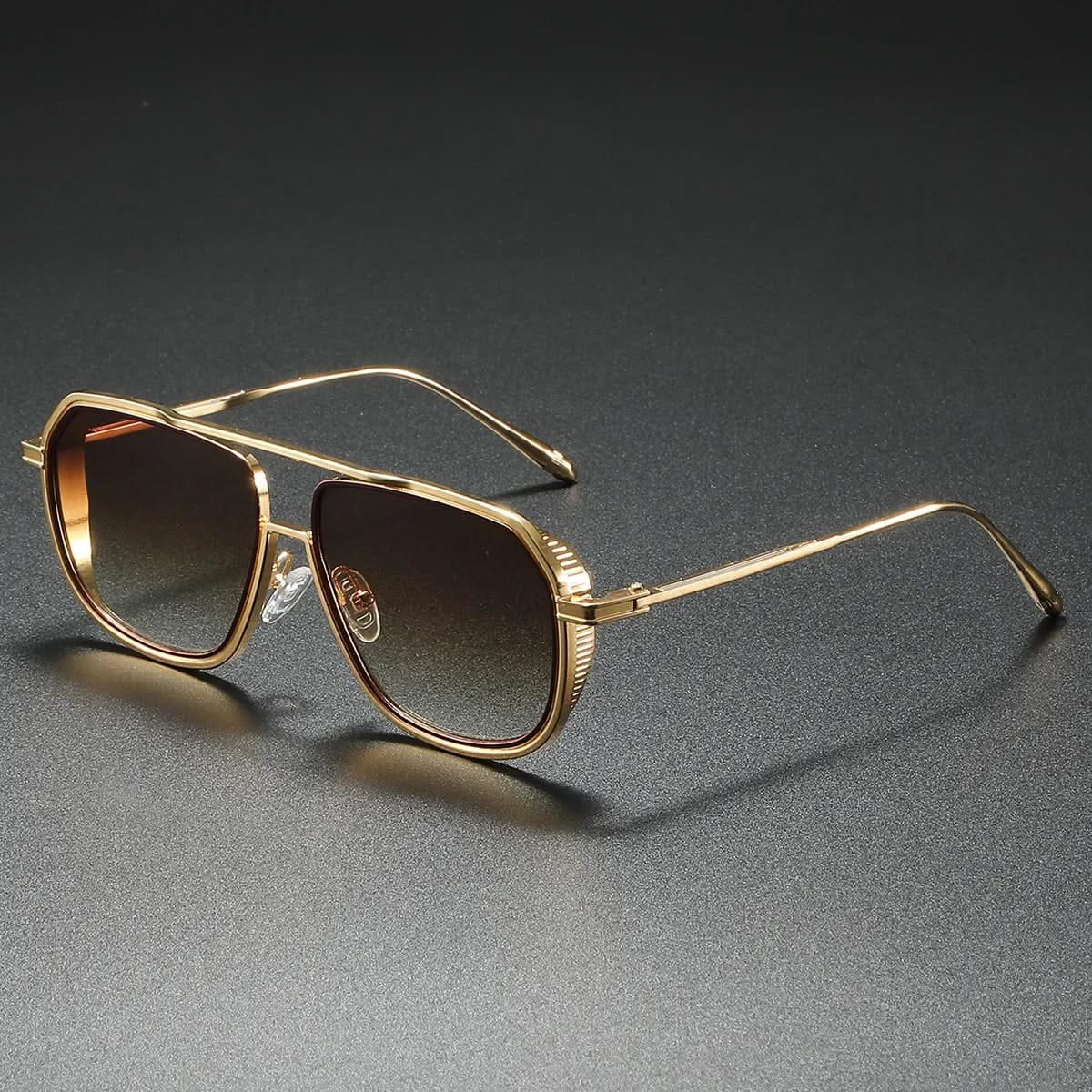 Lunettes de Soleil Aviateur en Métal avec Protection UV
