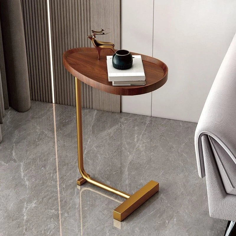 Table d'appoint en forme de C – Mobile, design moderne pour salon ou chambre