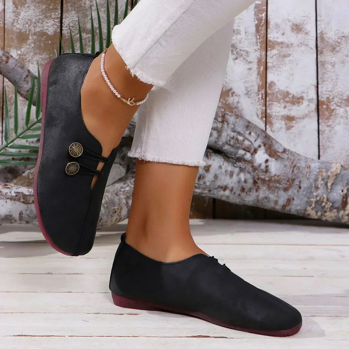 Mocassins Femme en Daim Souple, Fermeture Élastique Confort