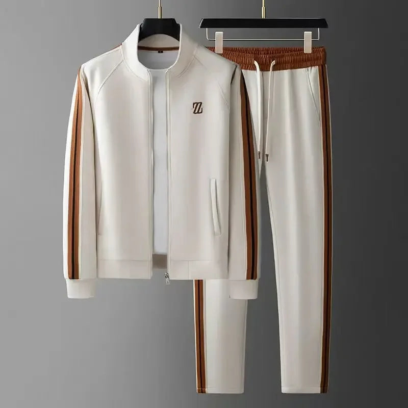 Survêtement Homme en Coton avec Détails Cuir