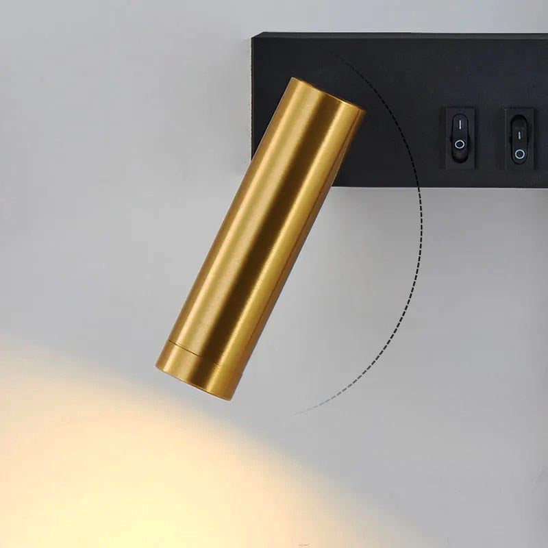 Applique Murale LED Barre Verticale et Spot Orientable