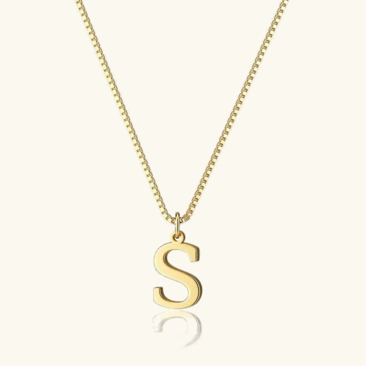 Collier Pendentif Lettre Initiale Plaqué Or