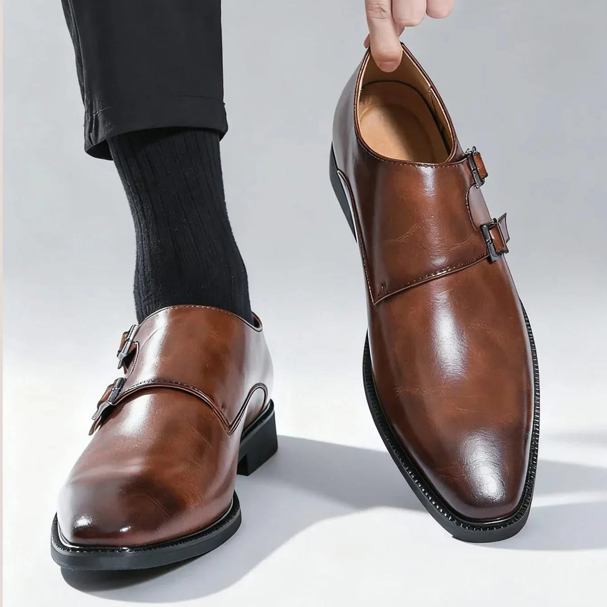 Mocassins Homme en Cuir Finition Semi-Brillante
