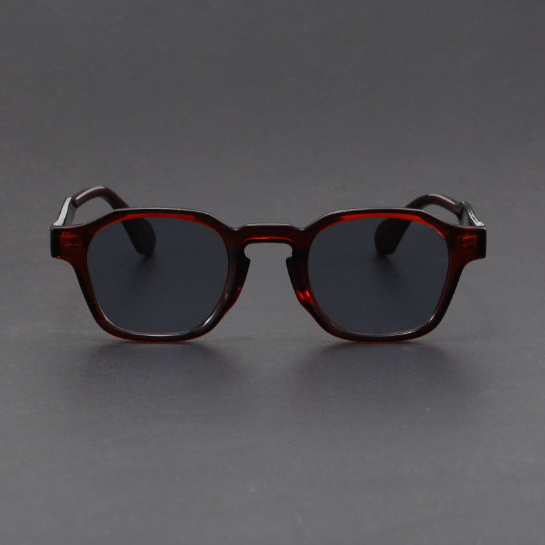 Lunettes de Soleil Rétro Monture Carrée en Polycarbonate